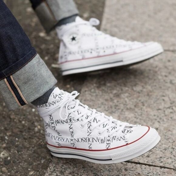 Converse X JW Anderson Logo High-Top Sneakers - Picture 3 of 4